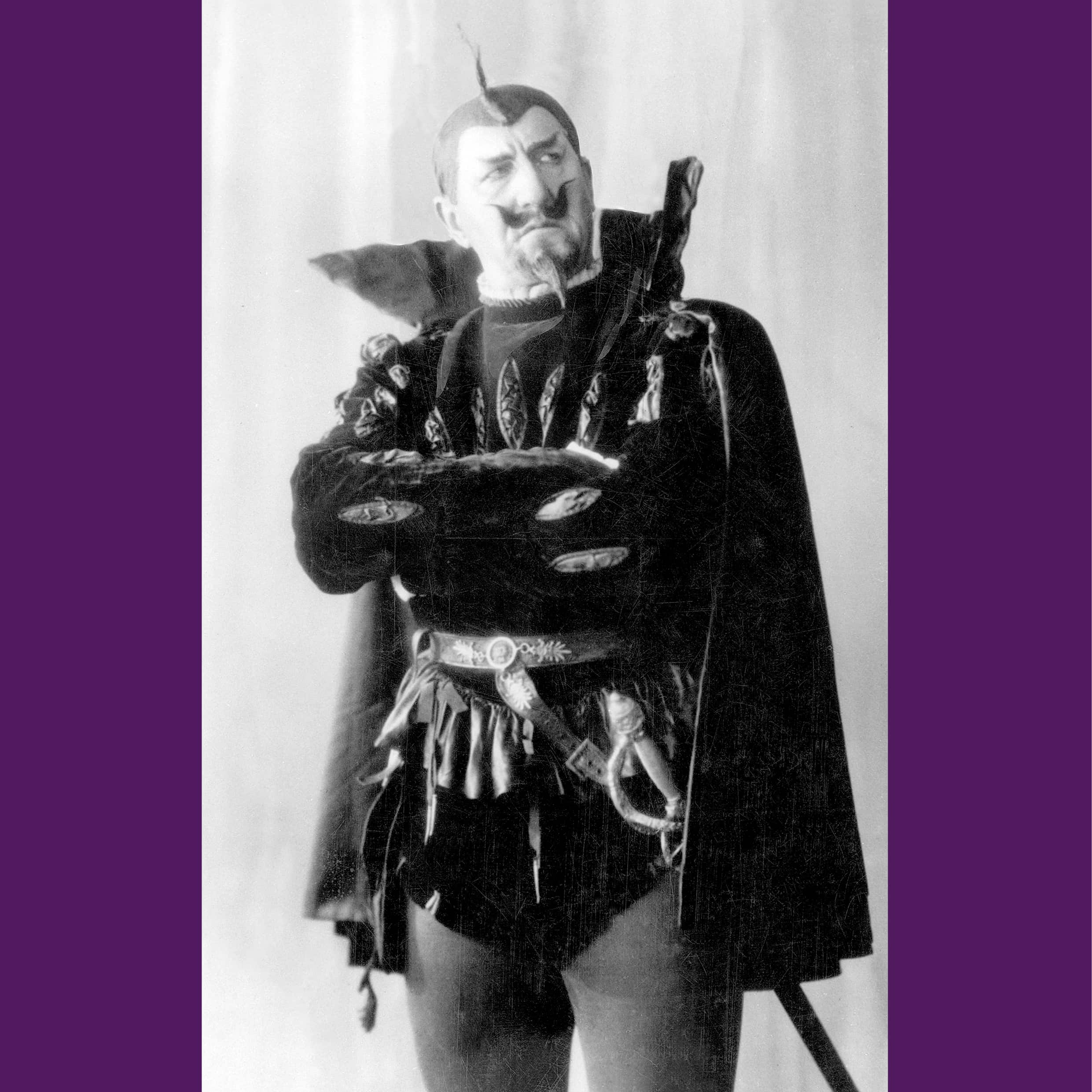 Herald & Weekly Times, Horace Stevens dressed for his opera role of Mephistopheles, c. 1936, gelatin silver photograph, 26.0 × 16.0 cm. H38849/4326, donated by The Herald & Weekly Times Limited 1977, State Library Victoria. 